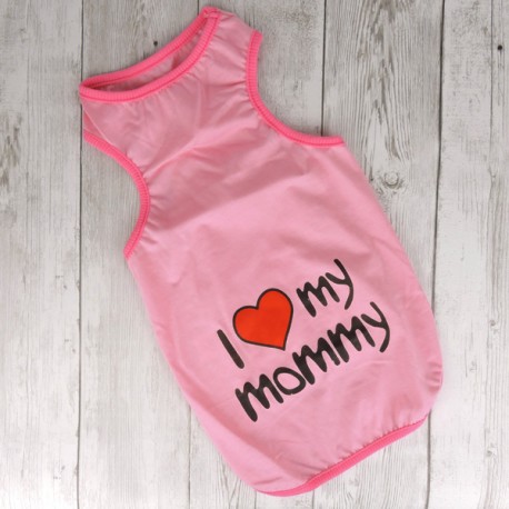 Майка "I Love my mommy", розовая